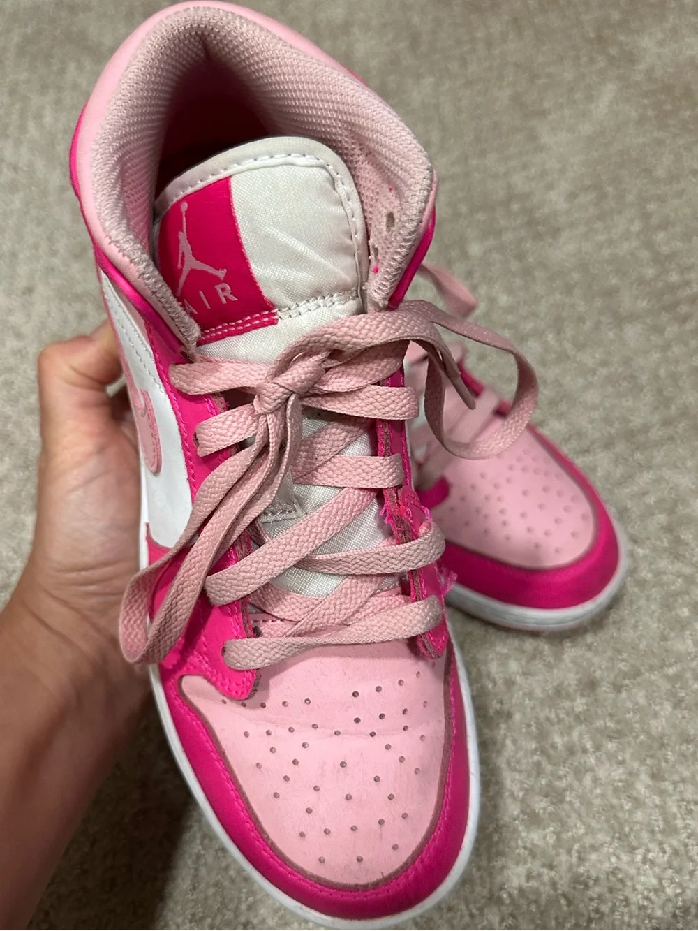 Nike Air Jordan 1 Mid White Fierce Pink
